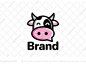 Cow chat logo (sold) 品牌 logos logo 农场播客谈话现代动物泡泡 speach 牛奶可爱 moo 应用聊天牛