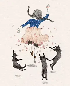 韩国治愈性插画师 S Hee水彩插画童年记忆 – 三只猫文化艺术官网