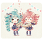 miku＆重音 TETO~  「おめテト」  Pixiv ID：62194432  にわ子（可放大）