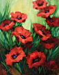 Climb High Poppies by Texas Artist Nancy Medina, painting by artist Nancy Medina