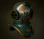 Diving helmet, Andretti Omelchenko : Diving helmet by Andretti Omelchenko on ArtStation.