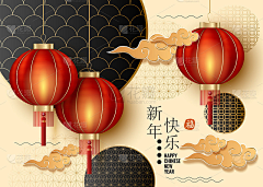 886咯采集到兔年-国风背景