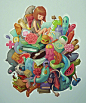#啊！设计#  Marija Tiurina 插画作品 ​​​​