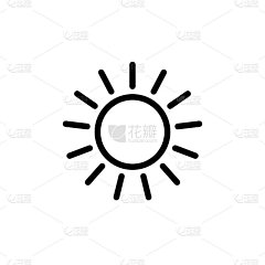 插图向量图形的太阳图标模板