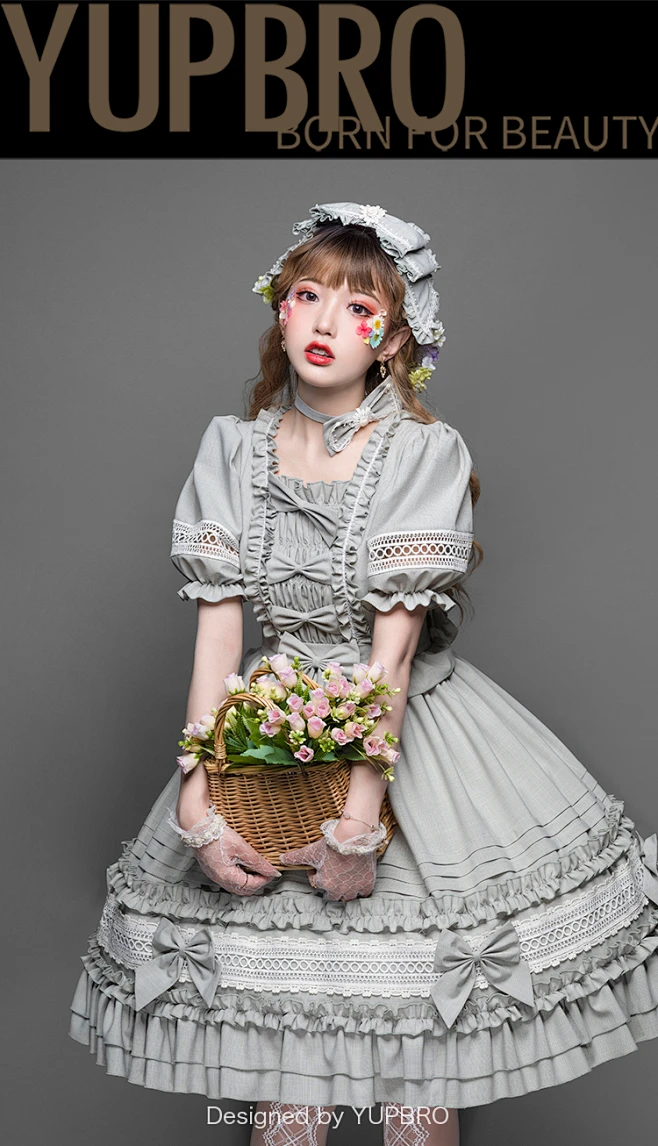 【优派瑞】夏蜜尔 OP原创lolita洋装田园cla可爱日常洛丽塔连衣裙-淘宝网-花瓣网