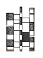 Acapulco Bookcase/Room Divider - Kings of Chelsea : A truly spectacular piece, the Acapulco is a modular bookcase or room divider that can be used for both display and storage. With many combinations of structure and configuration, it can be equally modif