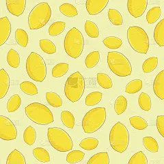 无缝背景与柠檬。矢量插图。