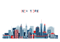 Skylines for The Pixels of Fury : Seven cities skylines for animated video intro for Shutterstock contest "Pixels of Fury 2015"