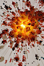 This explosion made of gummy candies