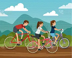 女人,自行车,男人,友谊,脚踏车,运动,迅速,休闲,行动,训练