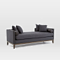 Upholstered Nailhead Double Chaise | west elm