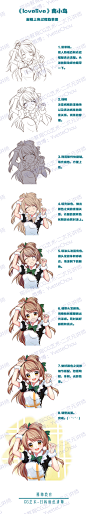 LOVELIVE南小鸟临摹草稿上色过程图-邢帅教育