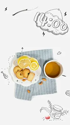 下午茶元素高清素材 下午茶 柠檬 食物 饮料 饼干 免抠png 设计图片 免费下载 页面网页 平面电商 创意素材
