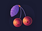 Cherries! procreate berry berries happy smiling food fruit emoji character friends cherries cherry illustration icon