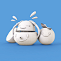 Happy Breakfast : Series of character designs based on the "Happy Breakfast" theme.