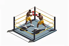 扁平风体育场立体运动插画