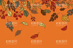 秋天背景   - 源文件下载【酷图网】秋天背景,梦幻,秋天壁纸,大自然,清新,植物,景色,自然季节,四季,秋季,插图,卡通,