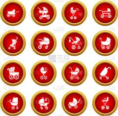 婴儿车,计算机图标,儿童,婴儿,护士,家庭,父母,母亲,黑色,小的