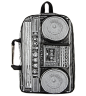 美国mojo 复古收音机 录音机 个性双肩背包 登山包boom box