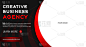 Creative business agency banner template design wi
