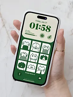 猫咪肖像｜ins风韩式插画壁纸