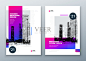 Brochure template layout design. Corporate business annual report, catalog, magazine, brochure, flyer mockup. Creative modern bright concept in memphis style