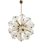 Italian Sputnik Blowball Brass Chandelier With Glass Discs From The 1960s | 1stdibs.com