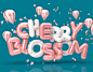 Cherry Blossom Balloon : Cherry Blossom pink balloon 3D
