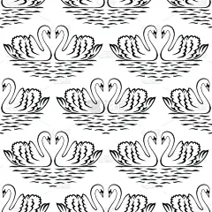 天鹅,一对,四方连续纹样,可爱的,纺织品,浪漫,壁纸,婚礼,自然美,爱