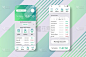 智能手机widjet手机应用用户界面设计财务理财应用。UI, UX, GUI web风格，简约的平面