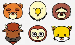 卡通头像免抠素材_新图网 https://ixintu.com 动物 卡通 可爱 头像 手绘 萌 鼠绘