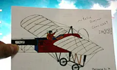 kimyo  的插画 手绘明信片——老式飞机