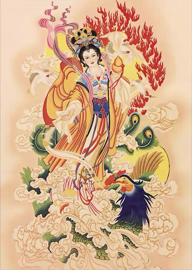 #中国古代神话传说# 九天玄女娘娘像图片_Taoist/道家--人物塑形图片素材-花瓣网