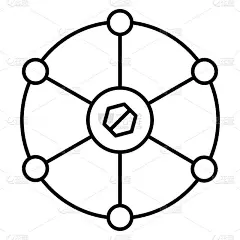 球墨铸铁阀帽概念，闸阀矢量图标设计