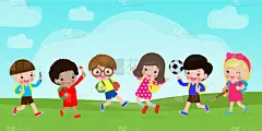 模板,儿童,绘画插图,小册子,文字,矢量,人群,金毛拉布拉多猎犬,重返校园,教育