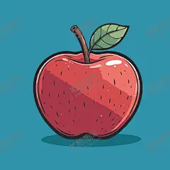 手绘苹果卡通水果矢量插画 【酷图网】水果,植物,食物,果盘,手绘,插图,矢量,涂鸦,卡通,插画,简笔画,儿童插画,苹果,鲜果,果汁,浆果