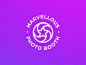 Marvellous Photo Booth - Logo Design lenses flower crown smart app cleverlogo logos 2d shooting stars star mark aperture photo logo photography branding camera icon purple gradient