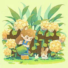 立秋小场景_DENGZI凳子__插画师作品_涂鸦王国gracg.com