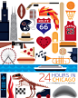 24 hours in Chicago, USA, illustration by Patrick Hruby