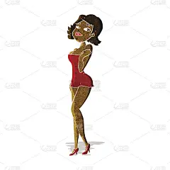 卡通美女穿短裙