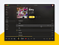 Yandex Music desktop app concept dark theme desktop app interface design mac os software design player ui music yandex app design