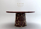 Gaudi Dining table - Wood And Bronze - Pont des Arts - Monzer Hammoud: