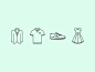The Clothes Outline Icons 25