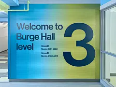 environmental graphics Signage wayfinding college Education Experiential Graphics graphics school University