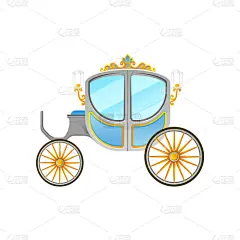 马轿,图标,马,灰姑娘,一个物体,白色,童话故事,绘制,复古