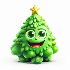 圣诞树礼物盒立体圣诞树素材图片