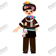 民族人物手绘 【酷图网】民族人物手绘,名族插画,少数民族,卡通人物,民族舞蹈插画