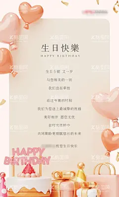 生日贺卡海报  - 源文件下载【酷图网】海报,生日贺卡,生日快乐卡,蛋糕,气球,祝贺,创意,