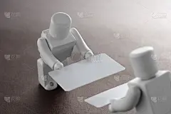 人工智能机器人在未来社会的商业场所交换名片
