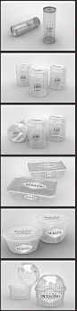 透明塑料一次性快餐饭盒餐盒包装PSD样机效果图奶茶杯子智能贴图
